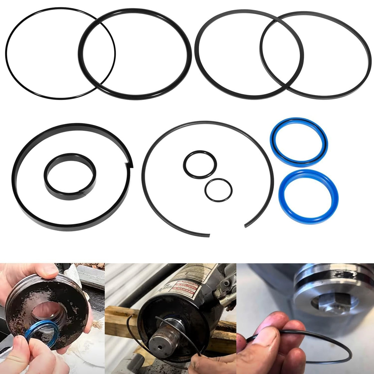 4.5" Bore x 1.75" Rod Cylinder Hydraulic Log Splitter Cylinder Rebuild Seal Kit