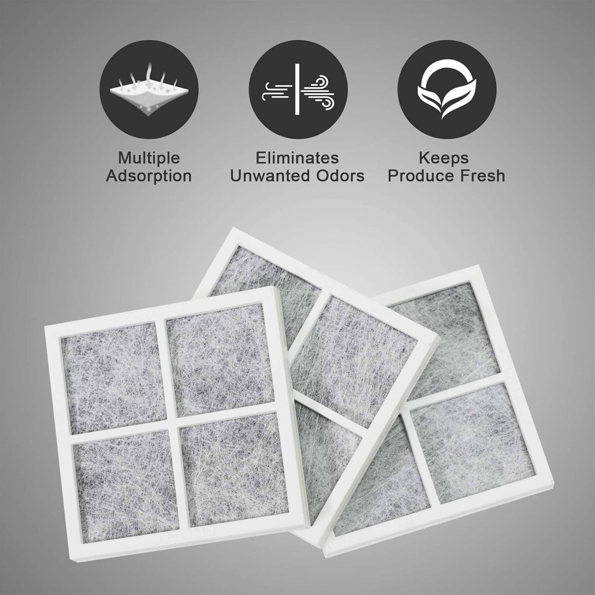 6 Pack Refrigerator Air Filter Replacement Kit for LG Kenmore LT120F ADQ73214404