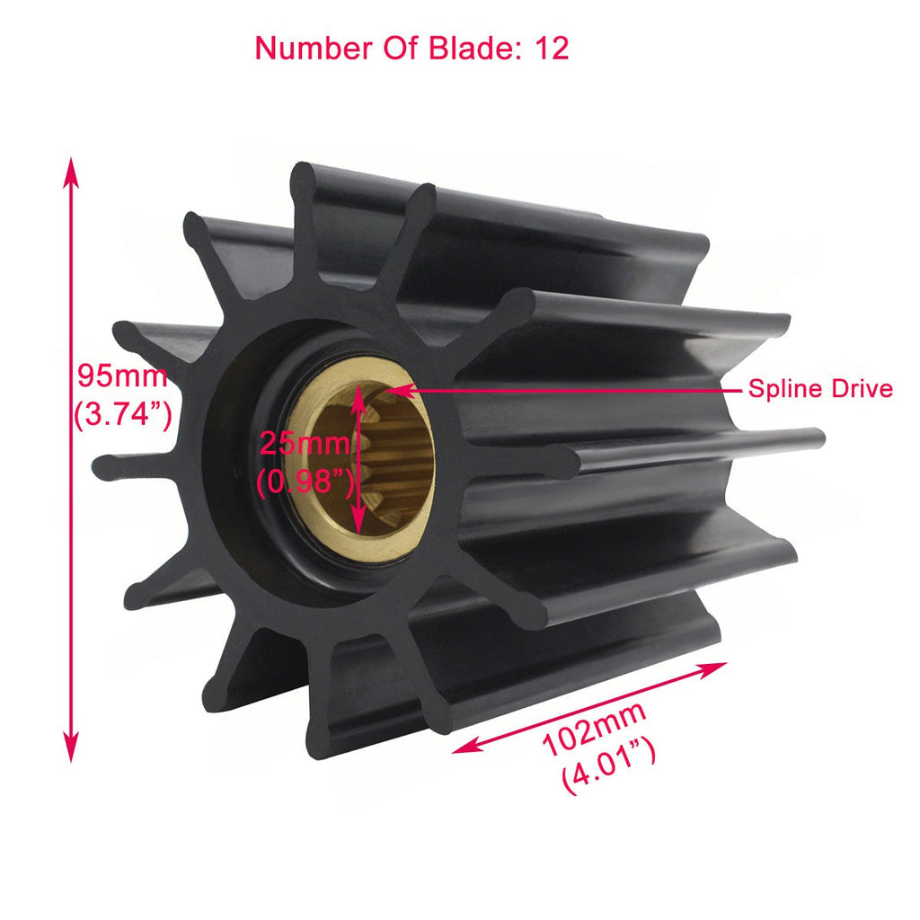 2Pcs Water Pump Impeller Caterpillar 2820683 2845561 123-0492 109-5324 109-5327