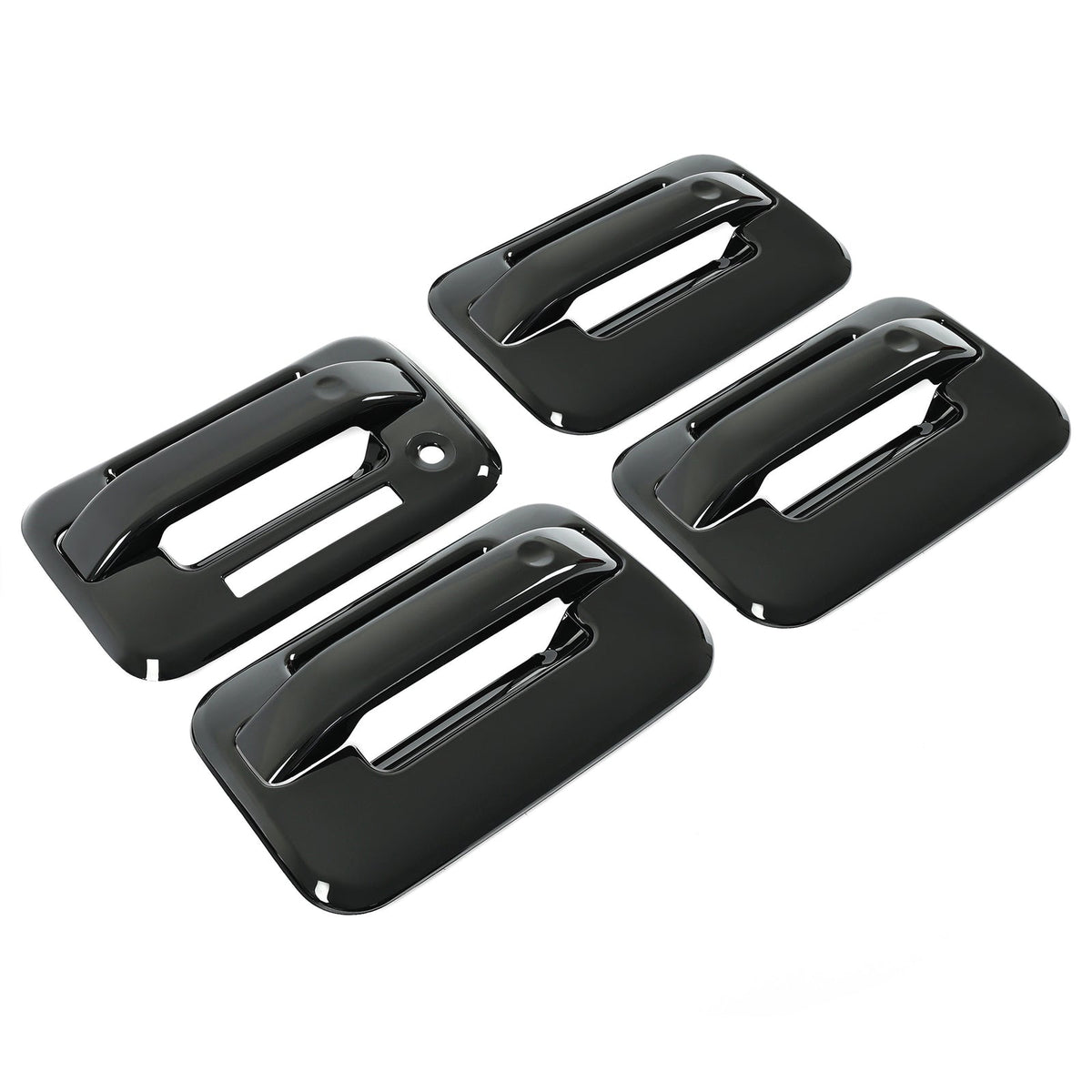 For Ford  F150 Crew Cab 2004-2014 Black Painted 4 Door Handle Covers W/ KeyPad