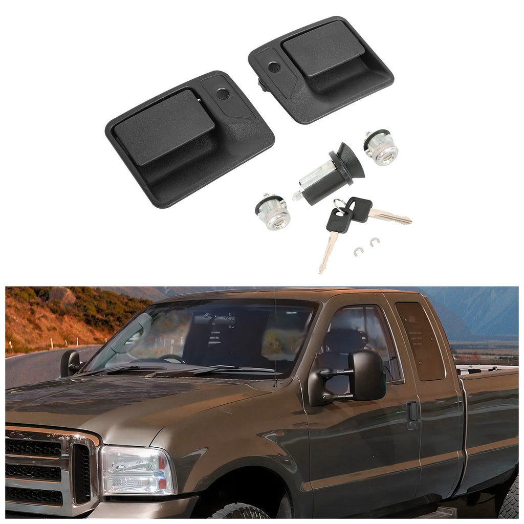 Ignition Door Lock Cylinder For F250 F350 F450 F550 Super Duty w/Handles 99-16