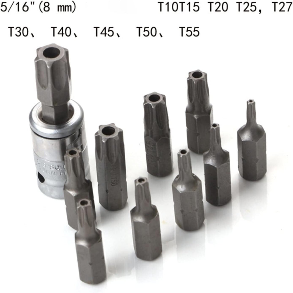 34Pcs Drive Male Female Torx Star Bit Socket E-socket Set Handheld Tool Case US
