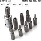 34Pcs Drive Male Female Torx Star Bit Socket E-socket Set Handheld Tool Case US
