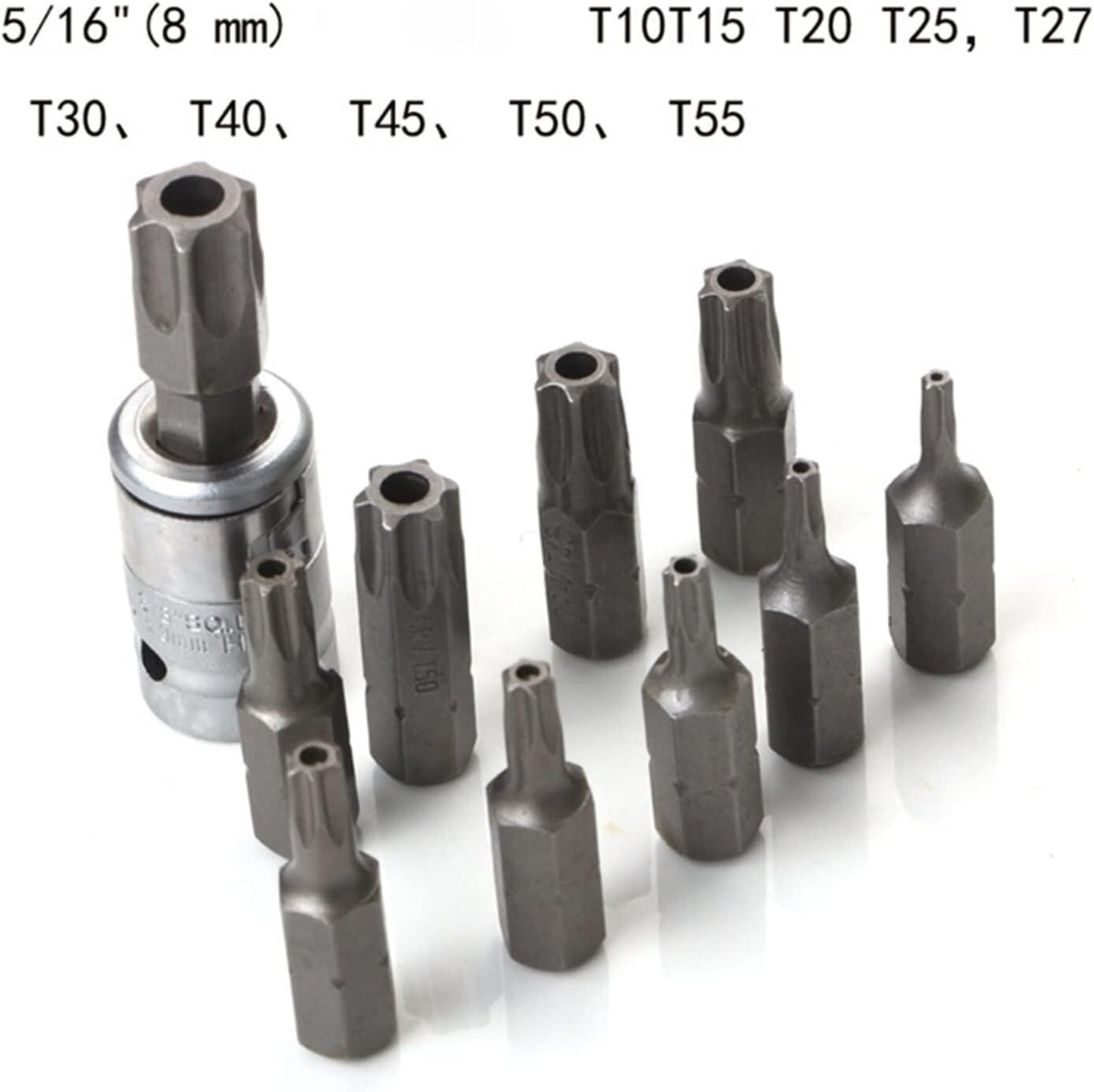 34Pcs Drive Male Female Torx Star Bit Socket E-socket Set Handheld Tool Case US