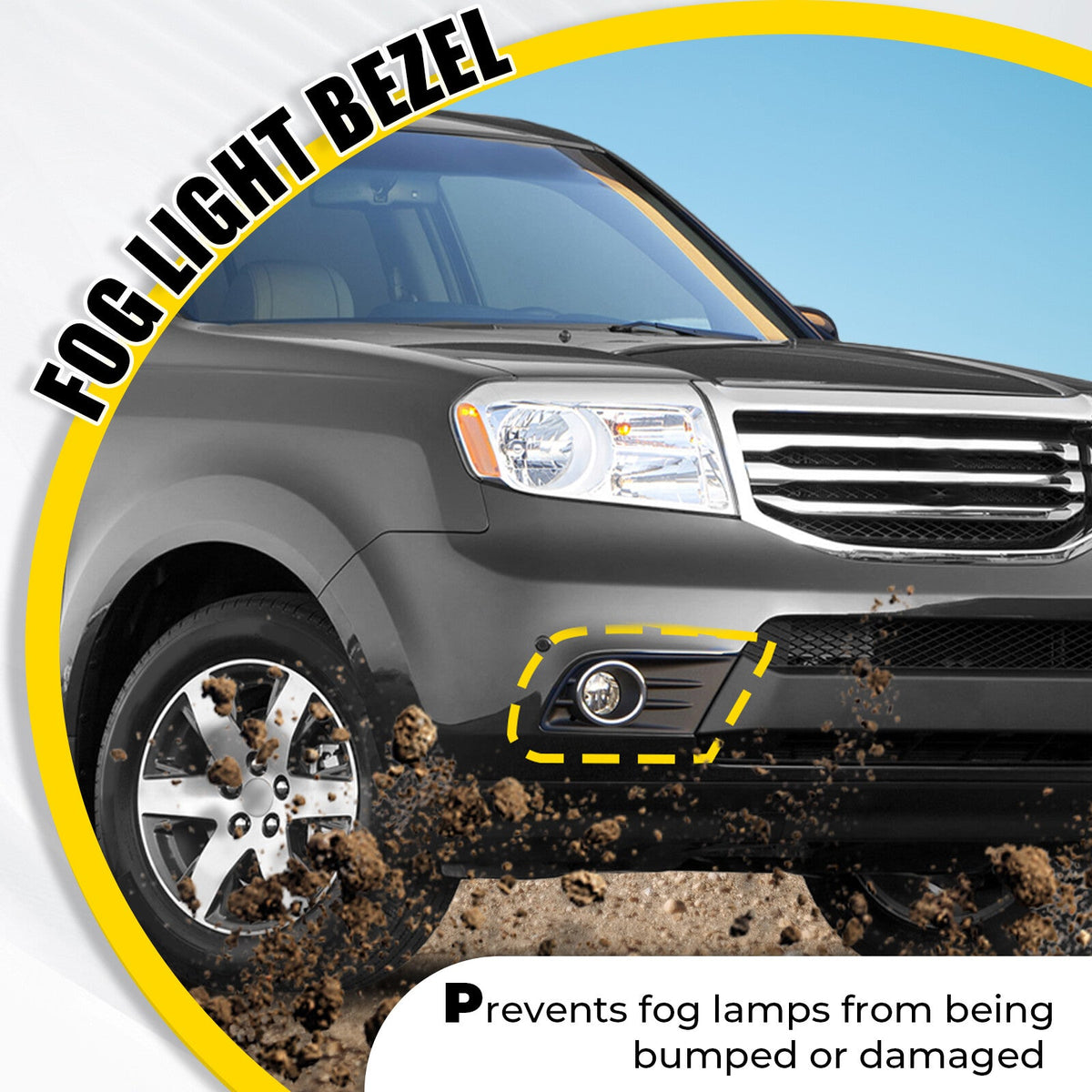 For Honda Pilot 2012-2015 Bumper Fog Light Cover Bezel Right Passenger Side New