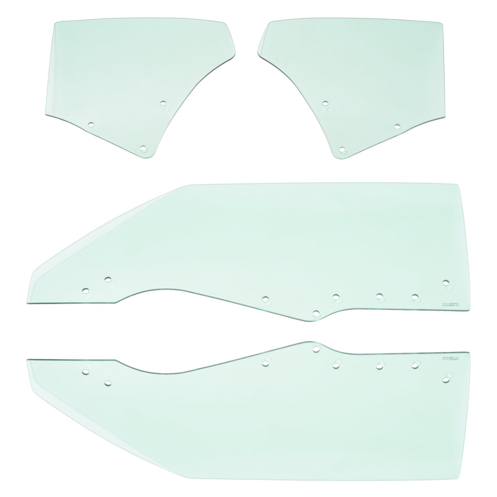 Fits Chevy Chevelle Malibu 2Door 1970-1972 Quarter Side Door Window Glass 4Pcs