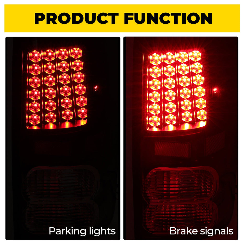 For Toyota Tundra 2007-2013 Full LED Tail Lights Lamps Left+Right Pair Set Black