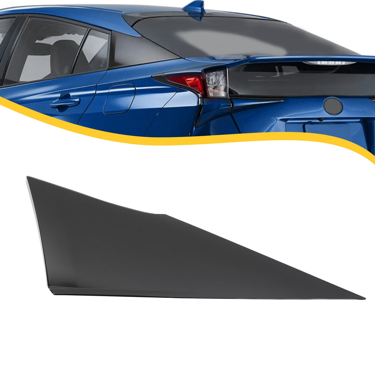 For Toyota Prius 2016-2022 Gloss Black Rear Quarter Moldings Cover Left Side LH