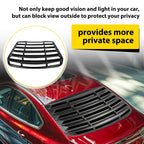 Matte Black Rear Window Louver Sun Shade Cover W/Tape For Ford Fusion 2013-2020