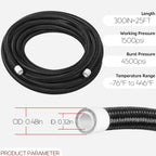 6AN PTFE Fuel Line Kit 25FT for LS Swap EFI E85 Turbo Oil Coolant Transmission