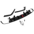 Fits 2018-2022 Honda Accord NEW Rear Bumper Diffuser & Light Glossy Black Trim