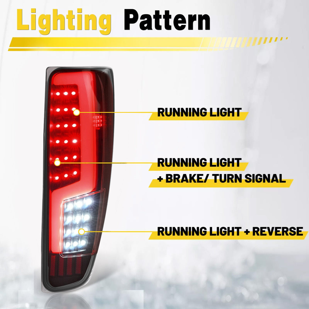 Black For 2004-2012 Chevy Colorado GMC Canyon LED Tube Tail Lights Brake Lamps