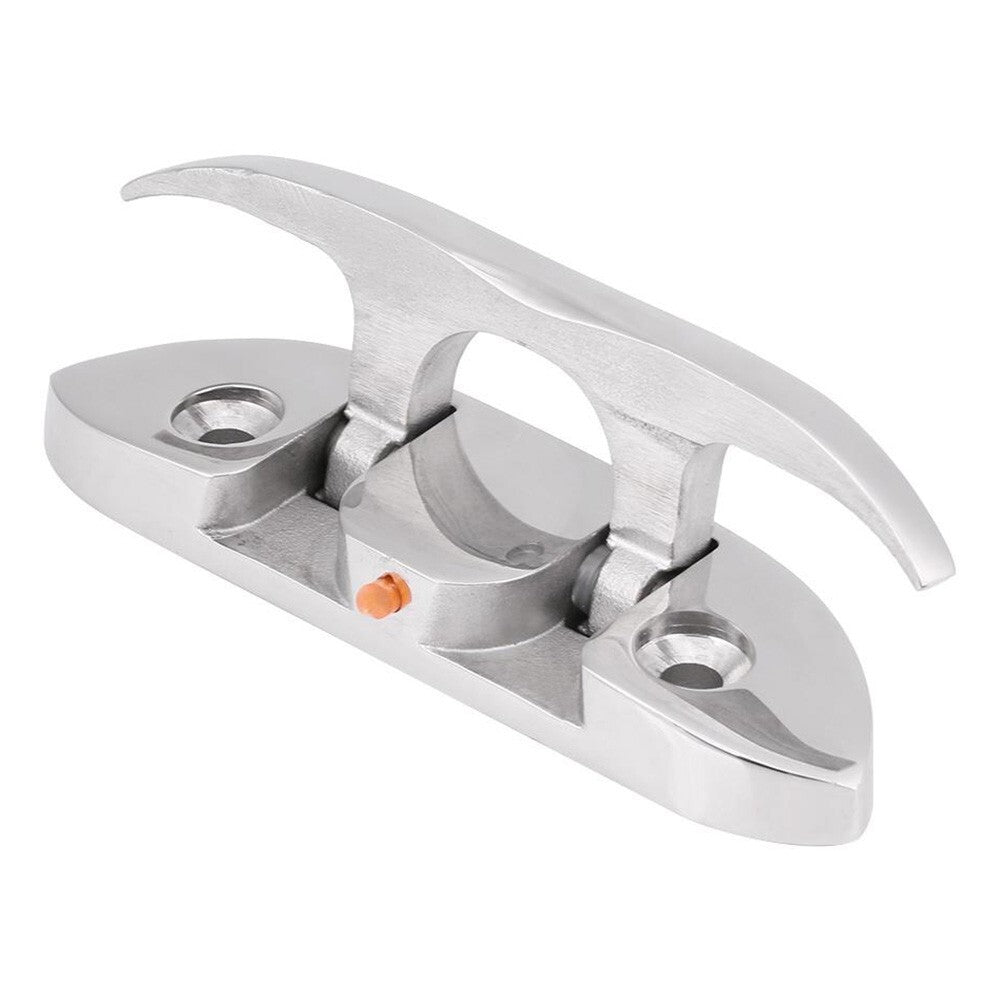 2 Pack Heavy Duty 4-3/4" Flush Mount Stainless Steel Flip Up Boat Cleat