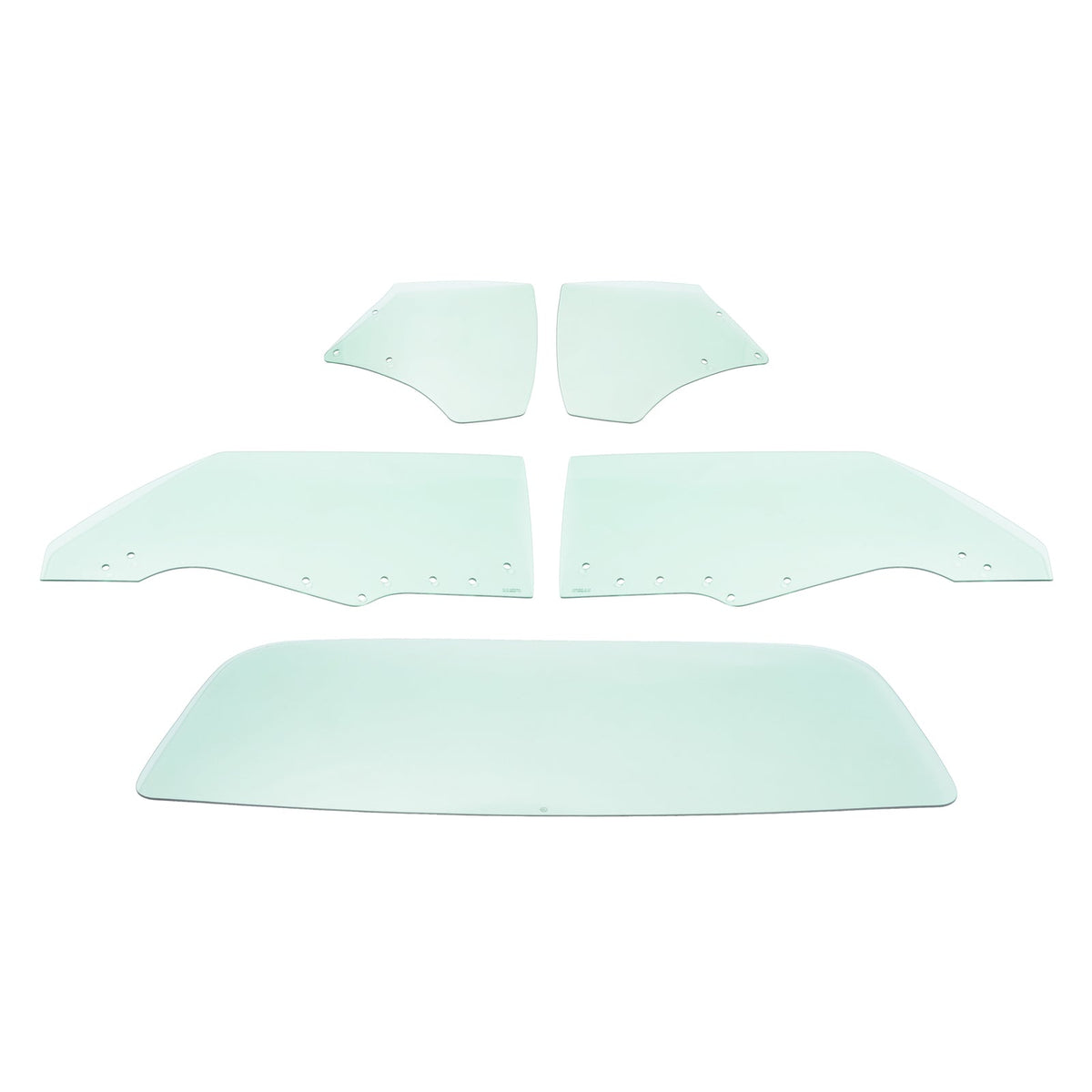 For Chevrolet Chevelle 1970-1972 2Door Rear & Side Door Window Glass 5PCs