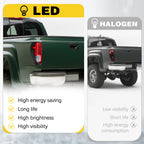Black For 2004-2012 Chevy Colorado GMC Canyon LED Tube Tail Lights Brake Lamps
