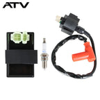 New For Honda Foreman 400 FourTrax Foreman 400 Ignition Coil Spark Plug CDI Box