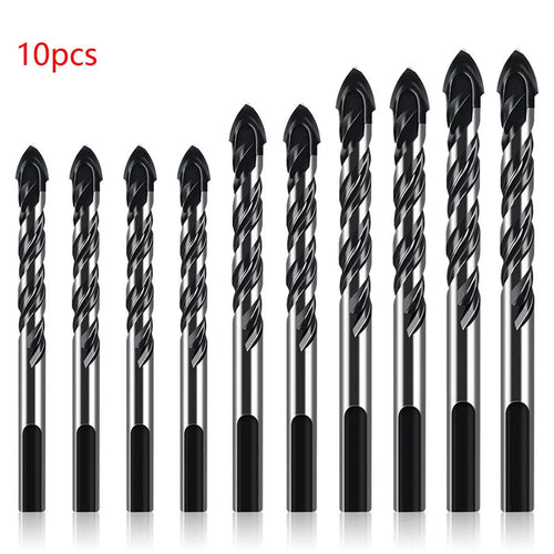 10Pcs/Set Carbide Tungsten Drill Bit for Ceramic Tile Concrete Glass Wood Marble