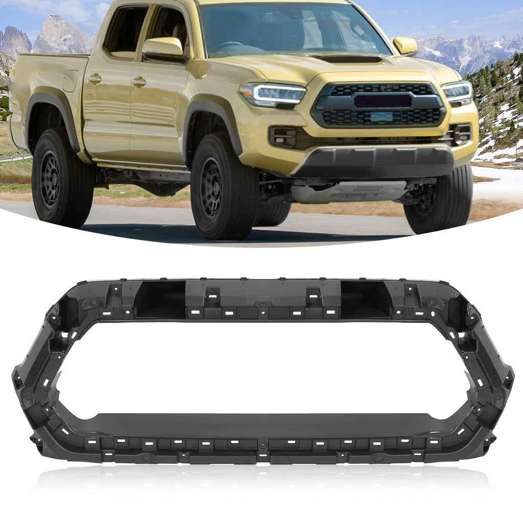 Front Upper Grille Grill Bracket Holder For 2016-2022 Toyota Tacoma Matte Black