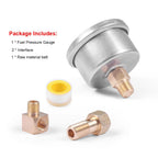 Liquid Filled Meter Fuel Pressure Gauge 1/8 NPT 100PSI For VMS Honda Acura Civic