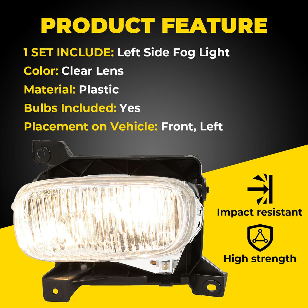 Front Left Drving Fog Lamp Clear With Bulb Set For Toyota Tundra 2000-2006