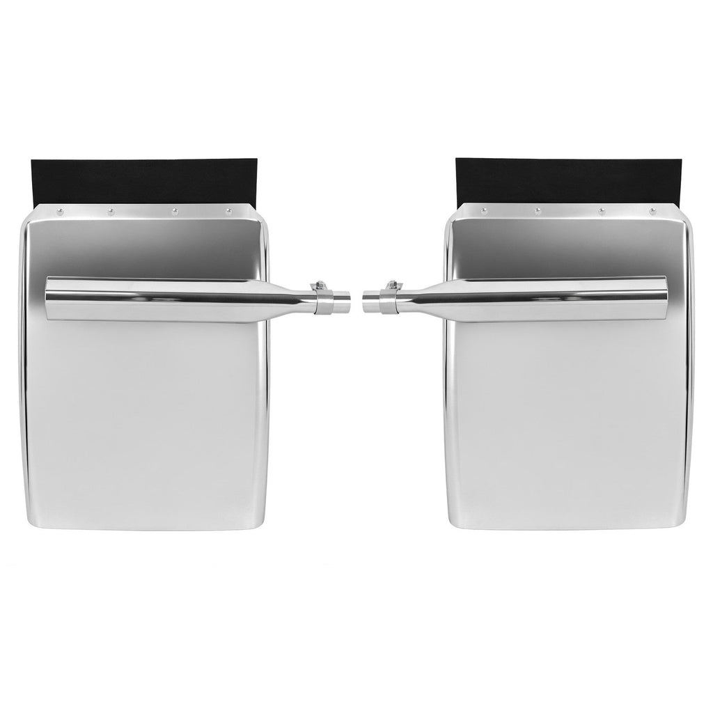 34"x24" stainless steel quarter fender kit pair universal truck w/ Support Tube