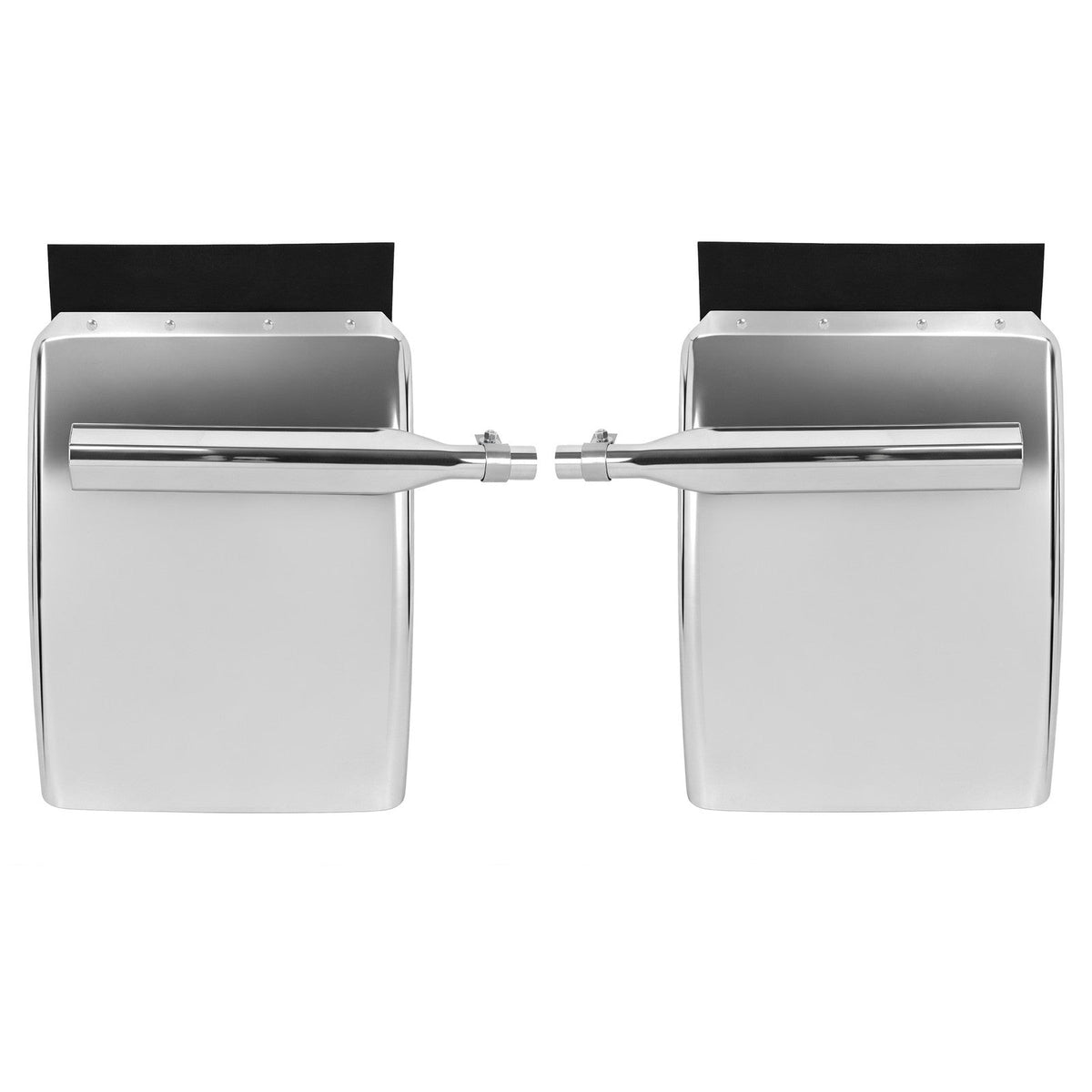34"x24" stainless steel quarter fender kit pair universal truck w/ Support Tube