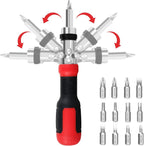 13-in-1 Tool Ratchet Screwdriver Flat Head/Square/Torx/Hex/Phillips Screwdriver