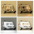 DOT Chrome LED Tube Projector Headlights HeadLamps For Toyota Tacoma 2005-2011