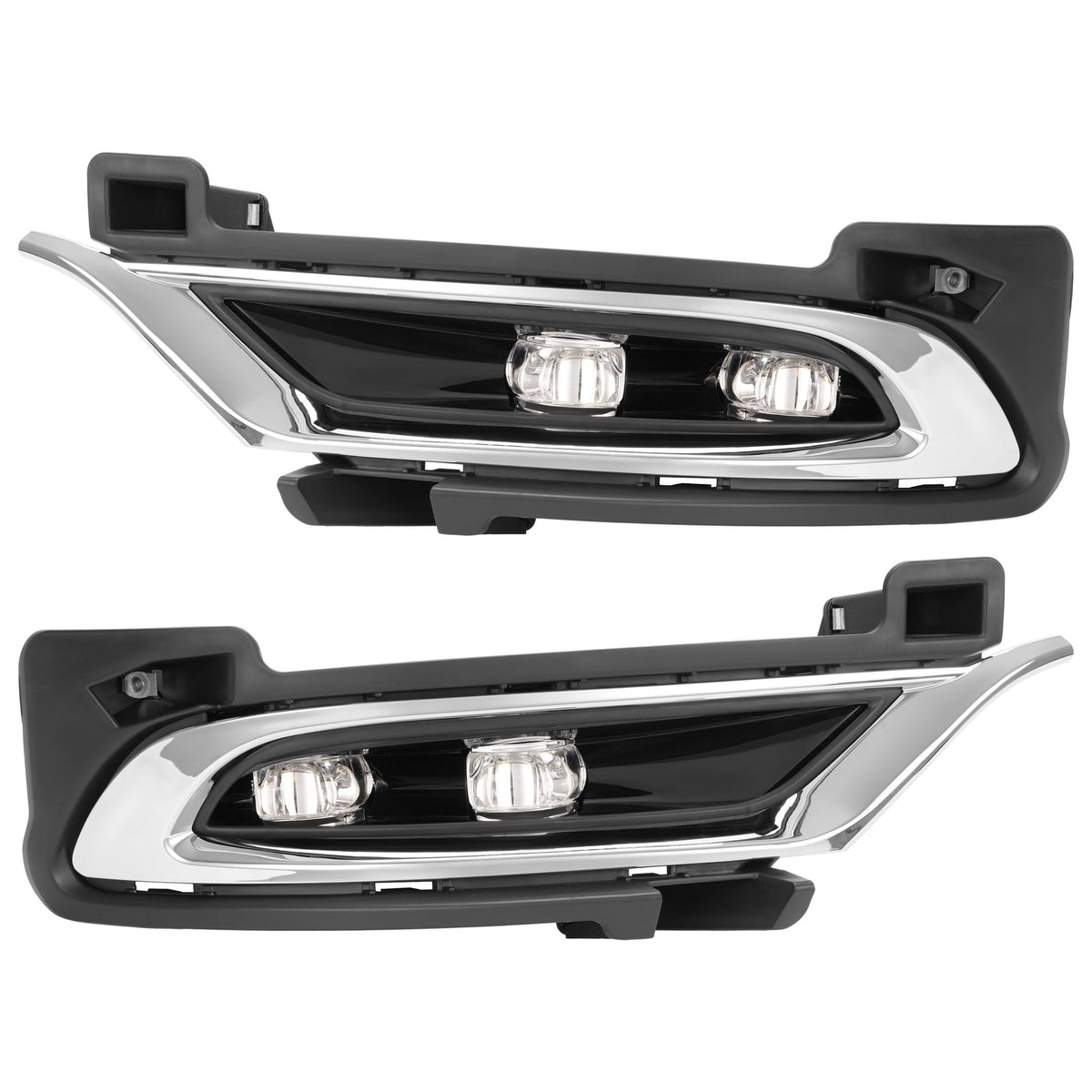 Pair LED Chrome Fog Lights Driver Passenger Side For Chrysler 300 2015-2024 2021