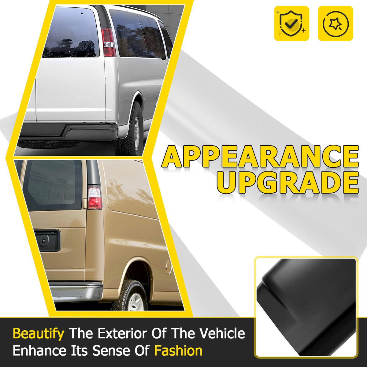 Quarter Panel Extension Rear Fender Passenger Right For Chevy Express Van 3500