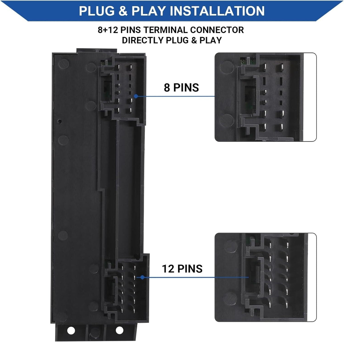 Black Electric Window Master Switch For Tahoe Yukon Suburban Avalanche 15062650