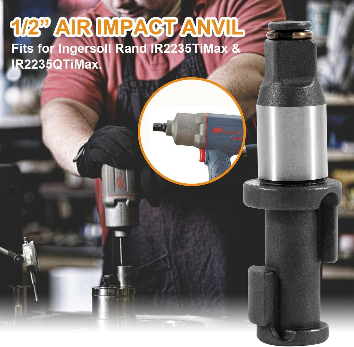 for Ingersoll Rand IR2235TiMax & IR2235QTiMax 1/2” Air Impact Anvil with O-ring
