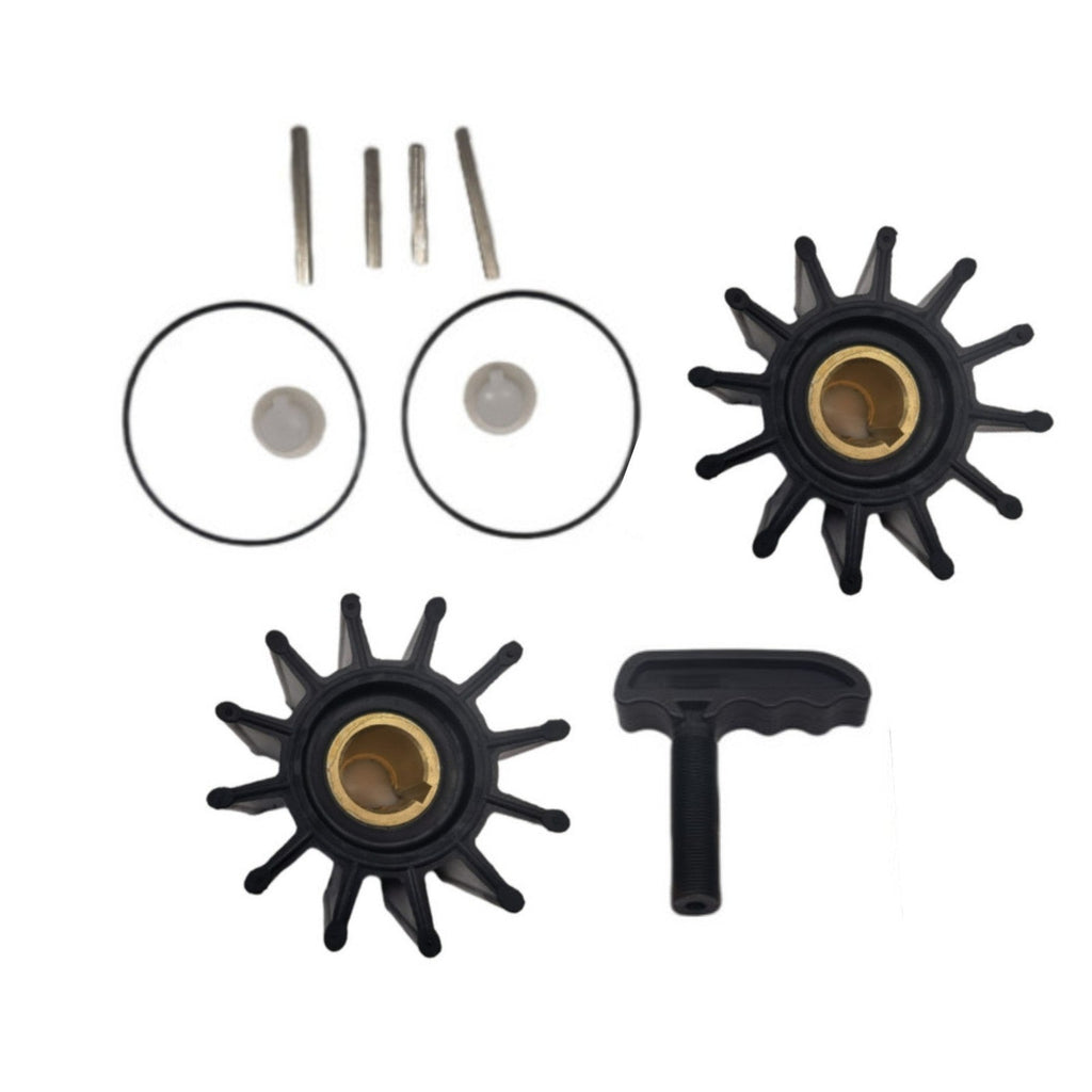 2pcs Impeller Kits w/ Puller Sherwood 17000K Cummins 3802444 Caterpillar 1W5664