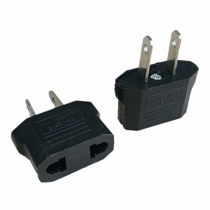 12 Pack EU Euro Europe to US USA Power Jack Wall Plug Converter Travel Adapter