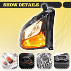 Bumper Fog Light w/Signal Lamp Left Driver For Chevy Equinox 2018-2021 w/Wiring