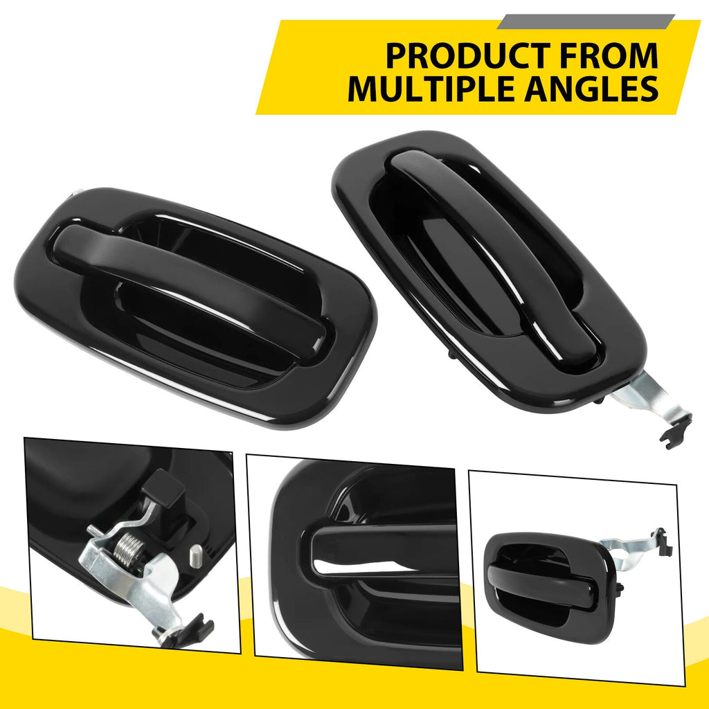 2PCS Rear Left +Right Outside Door Handles For Silverado Sierra 1500 2500 99-06