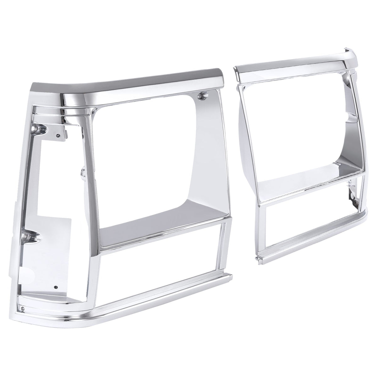 2PCS Set Headlight Door Bezel Trim For Jeep Cherokee 91-96 Comanche 91-92 Chrome