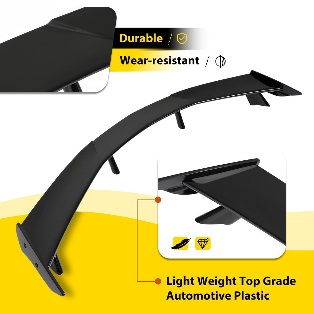 Fit For Corvette C8 Z51 20-24 PAINTED BLACK Rear Trunk Lid High Wing Spoiler ABS