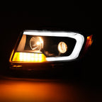 For Jeep Grand Cherokee 2011 2012 2013 LED DRL Projector Headlights Black Pair