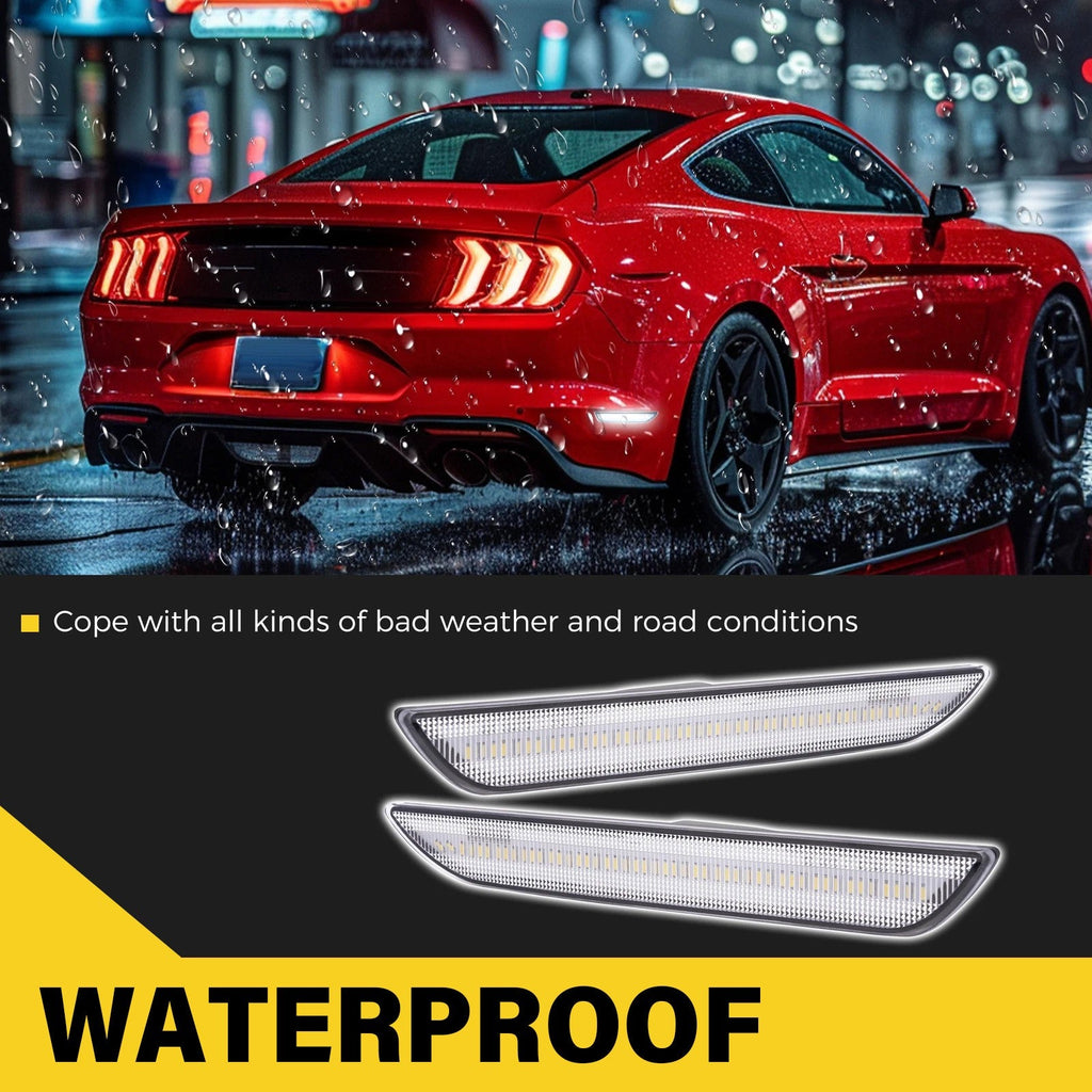 Clear Lens LED Rear Side Marker Signal Lights For Ford Mustang gt 2015-2023 2020