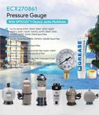 ECX270861 Boxed Pressure Gauge for Select Hayward Sand and D.E. Pool Filter