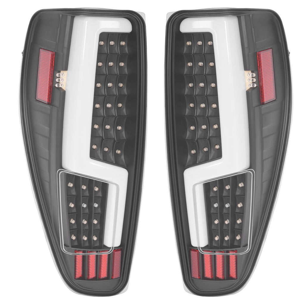 Black For 2004-2012 Chevy Colorado GMC Canyon LED Tube Tail Lights Brake Lamps