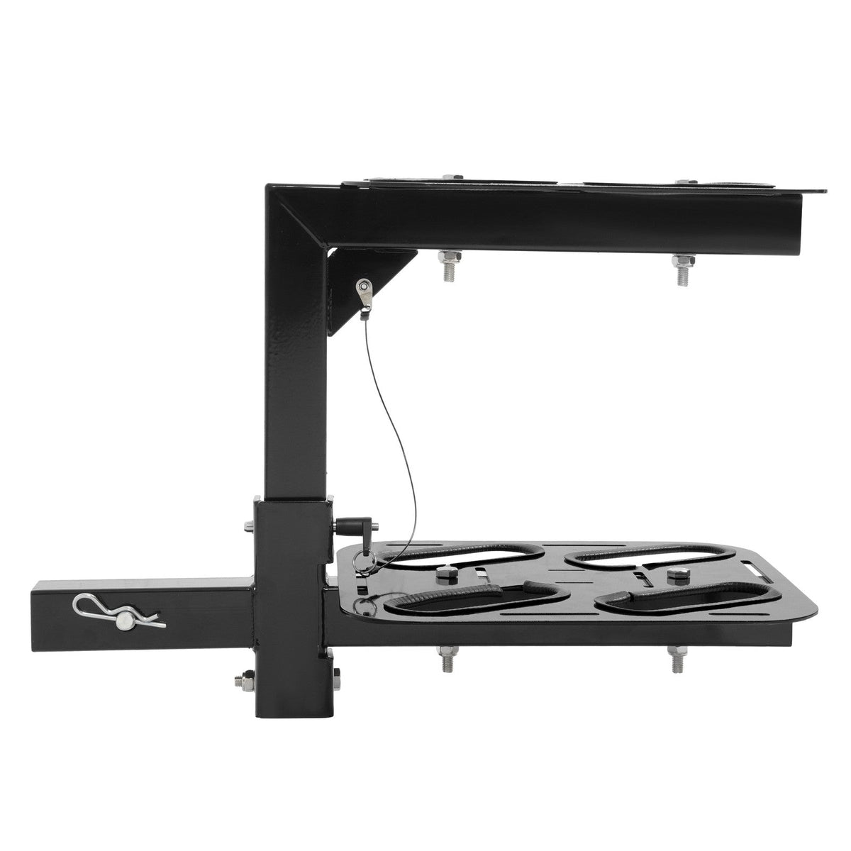 Folding Hitch-Mounted Ski Snowboard Rack 2" Receiver Holds 4 Pairs of Skis