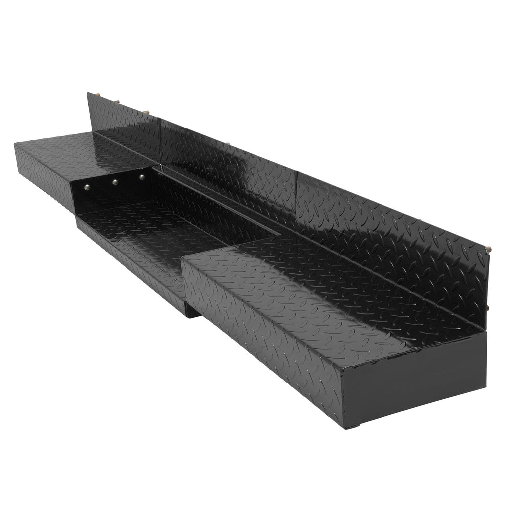For Enclosed Utility Body 83" Rear Step Bumper Black Universal Screw-On