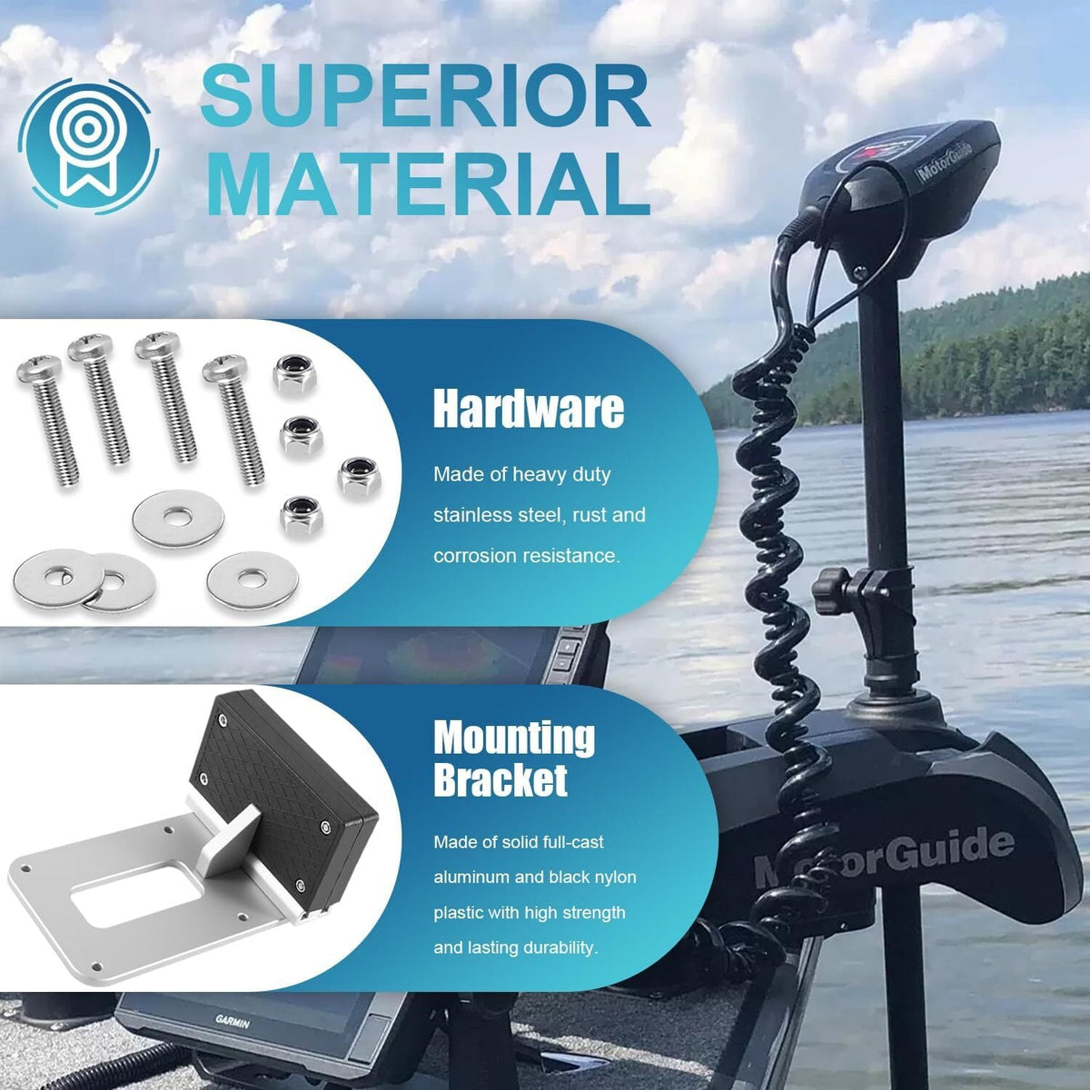 8M0092064 Xi Series Quick-Release Mounting Bracket for MotorGuide Xi3 Xi5 Motors