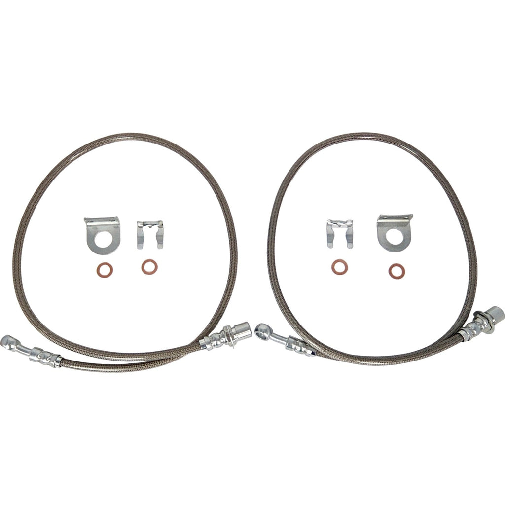 Stainless Steel Extended Brake Line Fit Chevy GMC Silverado Sierra 1500 2WD Only