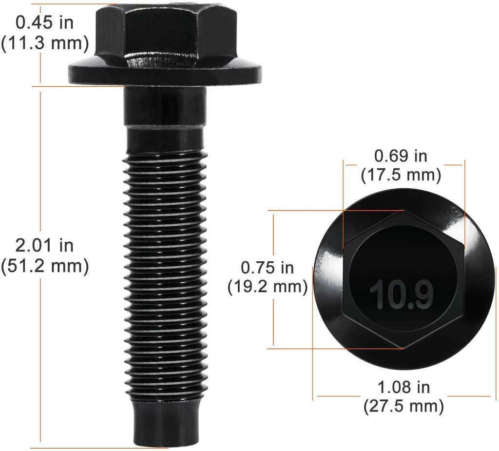 for Ford F5RZ-6A340-B Engine Crankshaft Pulley Bolt fit for Ford Lincoln Mercury