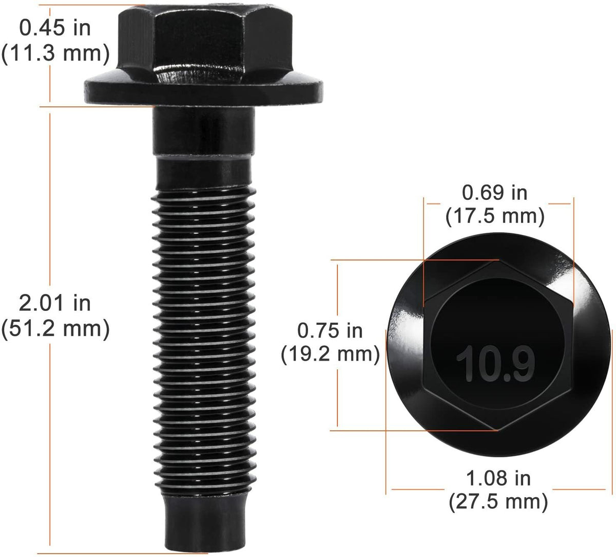 for Ford F5RZ-6A340-B Engine Crankshaft Pulley Bolt fit for Ford Lincoln Mercury