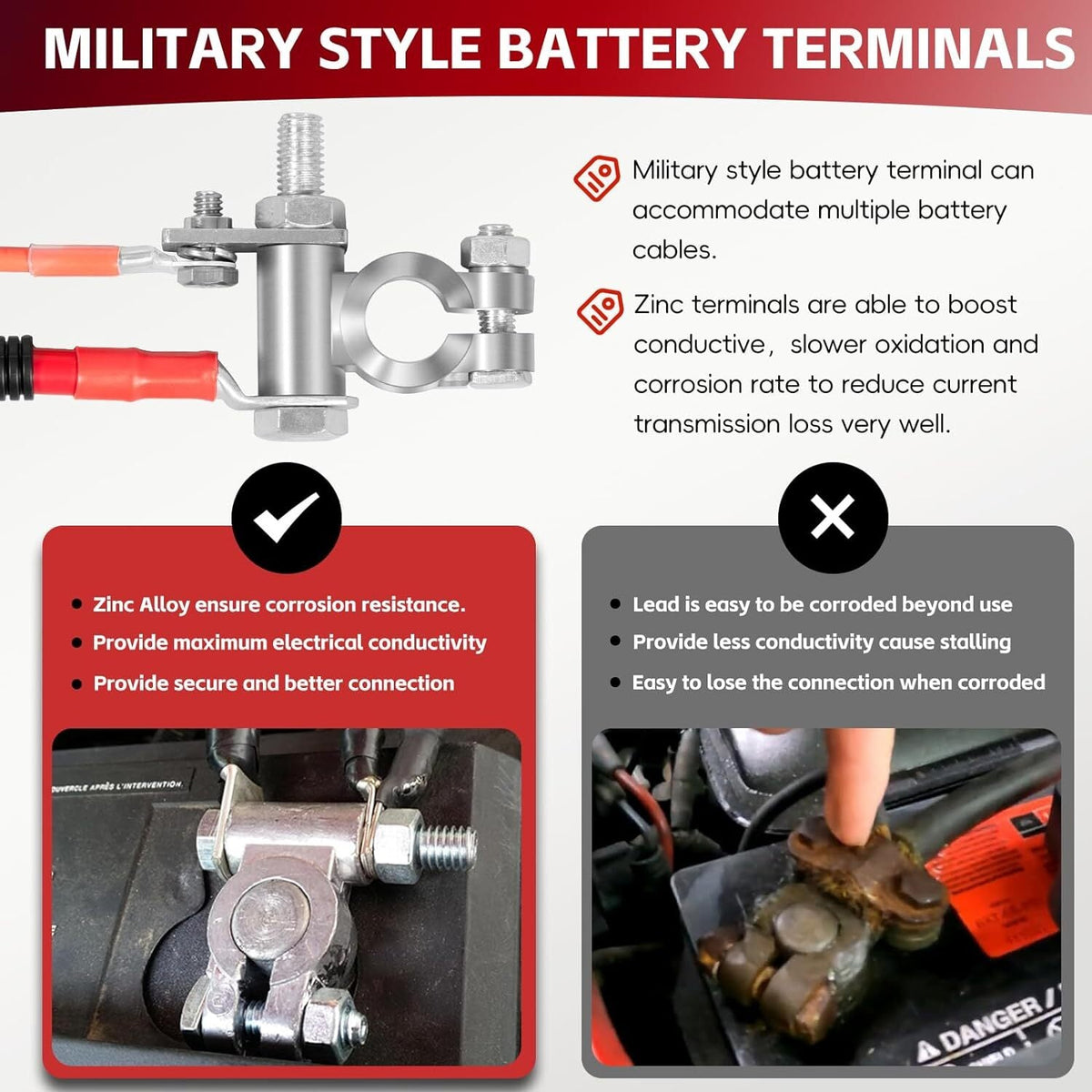 Battery Cables Kit For 2003-2007 Ford Superduty F250 F350 F450 6.0L Powerstroke