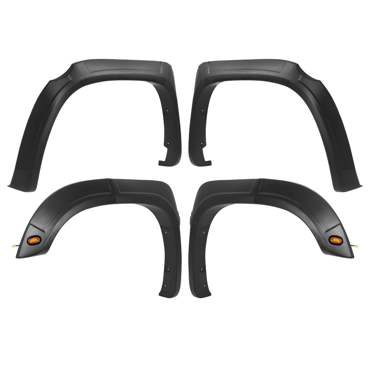 Plastic Set Of Fender Flares Black Kit Front Rear Fits Toyota Tundra 2014-2021
